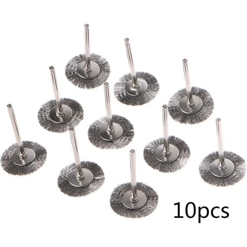 10pcs 22mm Platinum Blade Stainless Steel Wire Wheel Brush Dremel Rotary Tool for Mini Drill Dremel Polishing Dremel Accessories