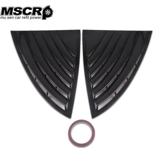 Rear Spoiler Side Beveled Window Trims Car Exterior Cover Fit for Tesla Model 3 2017- 2019 Window Spoiler Strip MSCRP-1236301