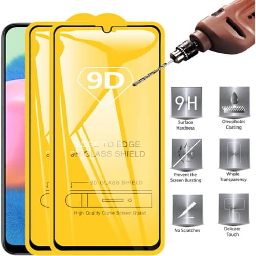 2Pcs 9D For Samsung Galaxy A30s A50 A40 A70 A20s A20e Protective Glass on Samsun A 30s A 30 s A 50 A30 Screen Protector Pelicula