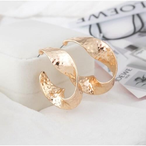 Retro Geometric Women Fashion Earrings Jewelry Metal Irregular Geometrical Earrings Contracted Earrings Earrings