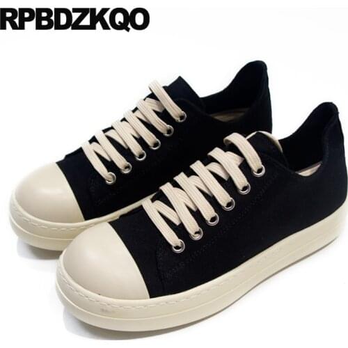 Women creepers black sneakers thick sole platform flats trainers muffin custom breathable luxury plain canvas shoes elevator