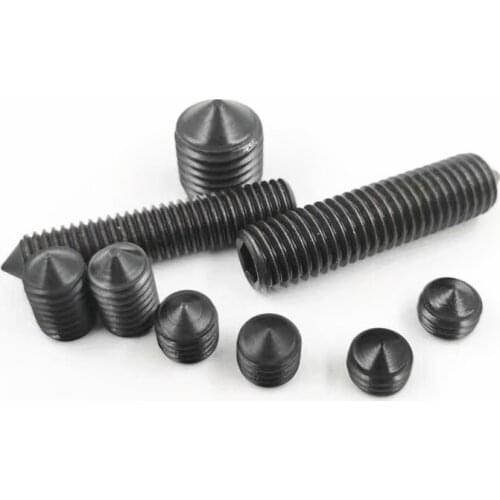 1pcs M16 12.9 level alloy steel Allen tip end grups screw hex socket cone head grup set stop payment bolt DIN914 16mm-60mm long