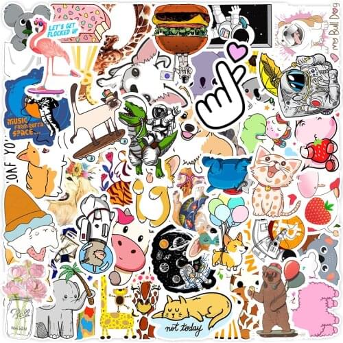 10/30/50PCS Mix Kawaii Cartoon Graffiti Stickers Aesthetic Phone Bike Water Bottle Car Laptop Guitar Cute Decal Kid Toy Sticker
