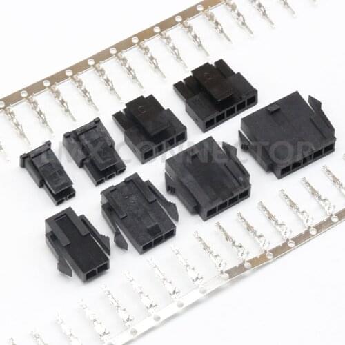 10sets Micro-Fit 3.0 mm 43645 Single Row Receptacle Housing + Plug Housing Panel Mount Ear + Male Female Terminal 2P3P4P5P6P