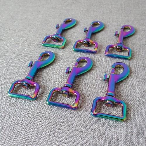 100Pcs 25mm 1 Inch Metal Buckle Carabiner DIY Bag Dog Leash Leads Rope Lock Strap Clip Sewing Accessory Hardware Snap Hook Clasp