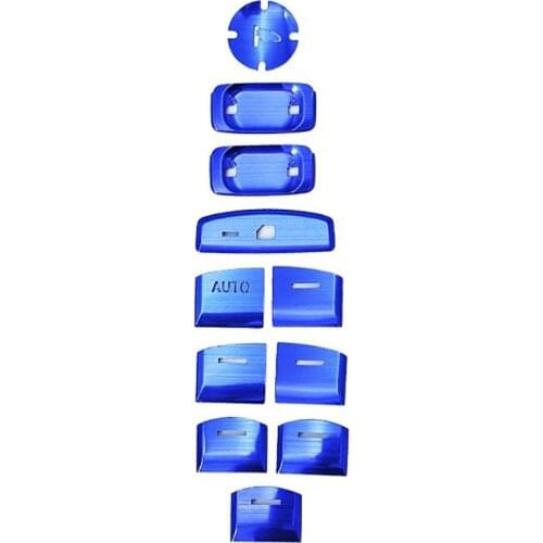 11PCS for Honda CRV CR-V 2017-2021 Car Aluminum Window Button Stickers Lift Switch Cover Trim Decor Accessories
