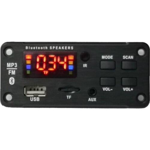 12V Bluetooth 5.0 MP3 Decoder Board WAV WMA Decoding MP3 Player Audio Module Support FM Radio AUX USB for car