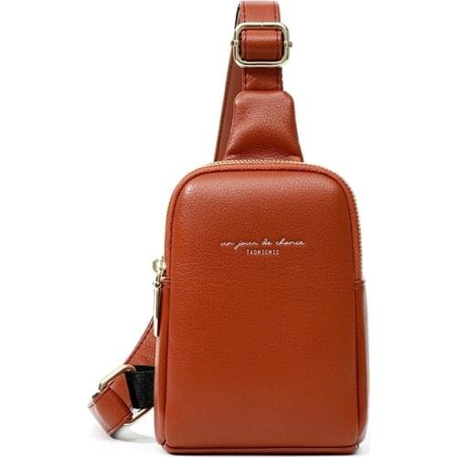 2021 Fashion Sling Chest Bag For Women PU Leather Multi-Function Girls Messenger Crossbody Shoulder Pack Day Backpack Rucksack