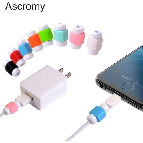 Ascromy 10PCS Charger Cable Saver Protector for Apple iPhone X 7 8 6 6S 5 5S Macbook Charge Cable Saver Mobile Phone Accessories