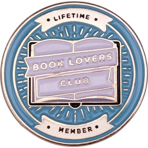 Bibliophiles, Make it official and join the Book Lovers Club with this shiny pin