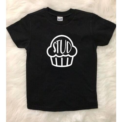 Kids T-Shirt Stud Muffin Graphic Printed Casual Cotton Funny T Shirt Gifts for Kids Tees