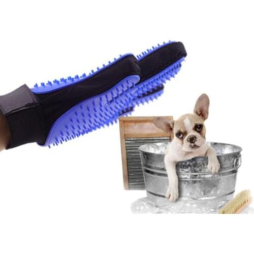 Both Sides Dog Comb Silicone Dog Pet Brush Deshedding Pet Grooming Glove Dog Bath Cat Cleaning Supplies