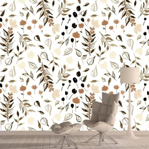Leaf Custom Photo Wallpaper Modern TV Space Backdrop Wall Mural Living Room TV Sofa Home Decor Mural Wall Paper 3 D Murals Roll