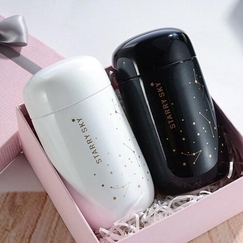 Hot Water Bottle Starry Sky Mini Small Capacity 304 Stainless Steel Vacuum Flask 230ML Thermal Mug Leakproof Coffee Mug