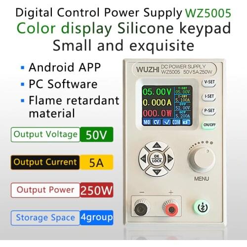 WZ5005 DC DC Buck Converter CC CV 50V 5A Power Module Adjustable Regulated laboratory power supply multimeter Voltmeter Ammeter