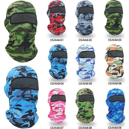 Camouflage Printed Riding Mask Balaclava Tactical Beanies Military Airsoft Army Quick-Dry Helmet Liner Sunscreen Full Face Caps