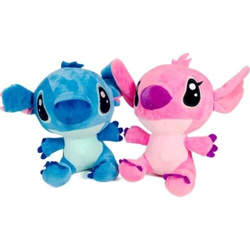 20cm Disney Lilo & Stitch Couple Models Cartoon Stuffed Plush Dolls Anime Plush Baby Toys Pendant Toys Girl Kids Birthday Gift