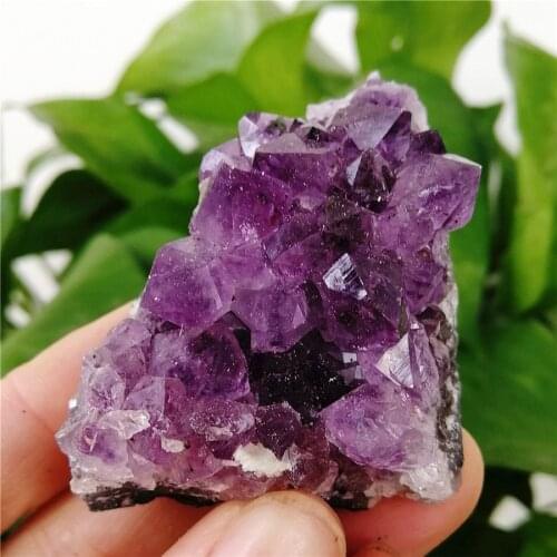 80-100g 1-6PCS Natural Healing Uruguay Amethyst Cluster Cave Pieces Of Original Stone Mineral Specimens Placed Chakra Energy