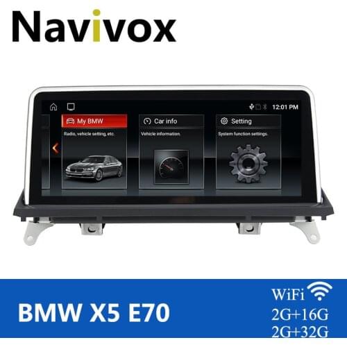 Navivox Car Android Pantalla For BMW X5 E70 X6 E71 Android Multimedia Player Wifi GPS Navigation IPS Steering Wheel Control