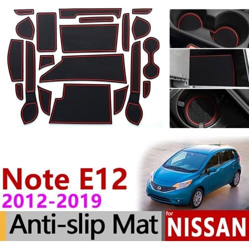 Anti-Slip Mat for Phone Gate Slot Mats for Nissan Note E12 2012~2019 Accessories Stickers Versa 2013 2014 2015 2016 2017 2018