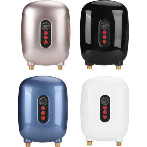 6500W 220V Instant Water Heater Tankless Fast Heating Temperature Display for Household Kitchen Bathroom