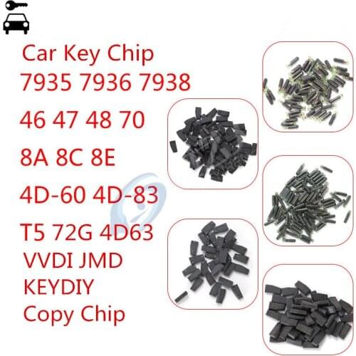 10pcs/lot Car Remote Key Blank Chip 46 47 48 8E T5 7935 7936 4D 4C 8C 4D63 72G 4D60 KD JMD VVDI 46 48 4D King Copy Chip Cloner