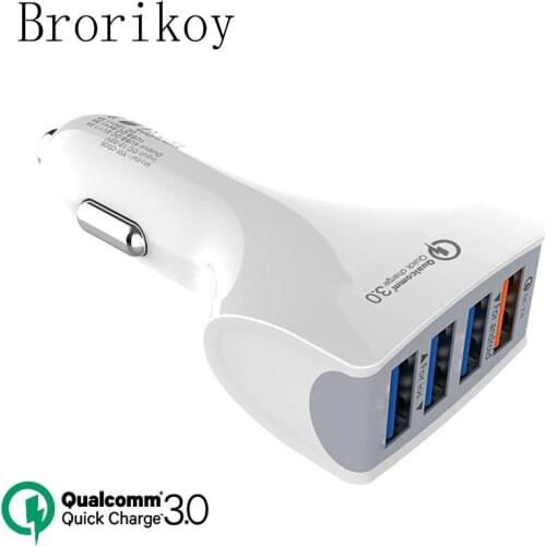 QC 3.0 Car Charger Quick Charge for iPhone Samsung Adapter 4 USB Fast Car Charging Mobile Phone QC3.0 Car-Charger for Xiaomi