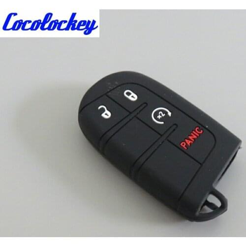 Cocolockey Silicone Rubber Car Key Cove Fob Case FOR JEEP for DODGE for Chrysler No Logo Key Case for Car 4buttons Car Styling