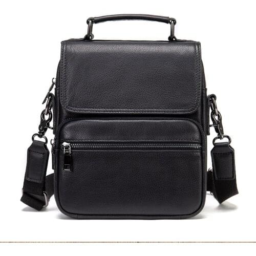 SUUTOOP Fashion Mens Handbag Shoulder Bag Vintage Trends Genuine Leather Retro Stylish Casual Crossbody Messenger Bag For Male