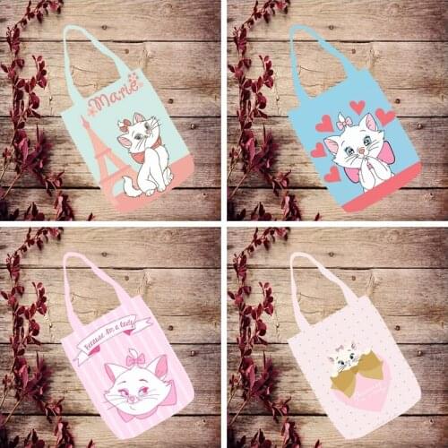 Disney Marie Cat Anime Figures Cartoon Product Cosplay Accessories Customized Shopping Bag Gifts Shoulder Bags Unisex