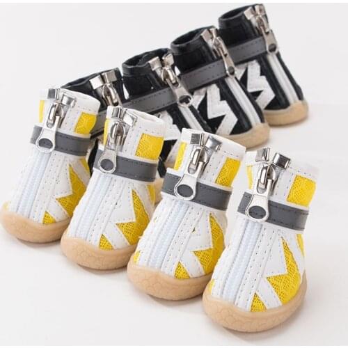 Dog Shoes Teddy Bear Soft Soled Shoes Small Dog Puppies Anti Drop Breathable Shoes a Set Of 4 Summer Pet Shoes