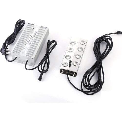 DC 48V 8 Head Ultrasonic Humidifier Mist Maker 5600ML/H Fogger With 220V Waterproof Power Supply Greenhouse Aeromist Hydroponic