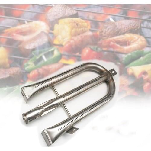 Universal BBQ Grill Pipes Stainless Steel Barbecue Gas Tube Burners 30000BTU Outdoor BBQ Tube Parts Replace Easy to Install