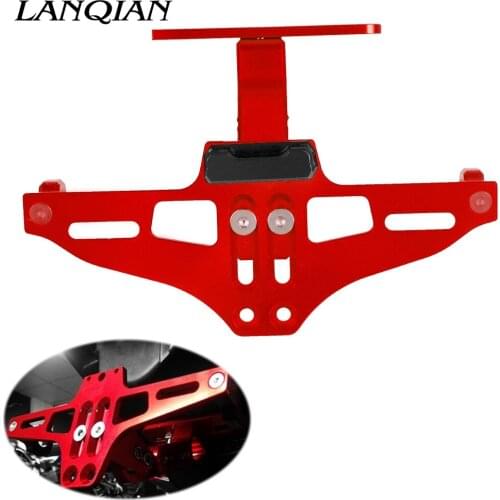 Universal Motorcycle License Plate Bracket With Light For Plate FOR BENELLI TRK 502 TNT 125 TNT 300 TNT 600 TNT 150 BN 125