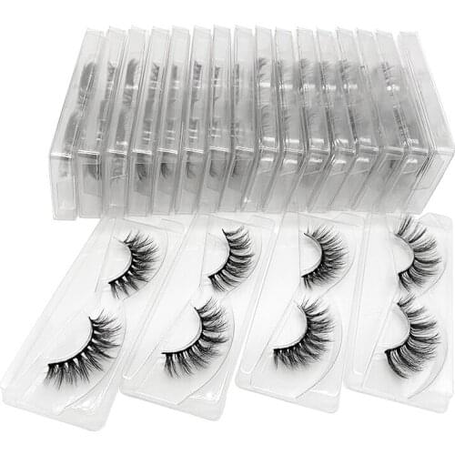 Wholesale Eyelashes Package Mink Eyelashes Set Bulk Lashes Fluffy Dramatic Fake Eyelashes Natural 3d Mink Lashes Pack