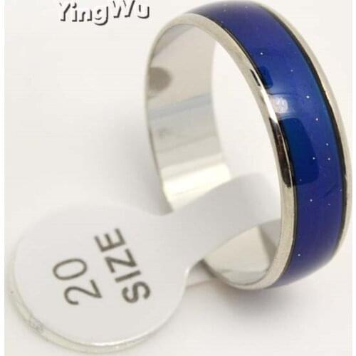 Yingwu 1pcs Mood Ring Change Color Ring 17-19mm Size Temperature Finger Ring