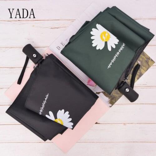 YADA Little daisies flowers automatic Umbrella For Women Folding Princess Umbrellas Floral Waterproof Anti-UV Umbrella YS200041