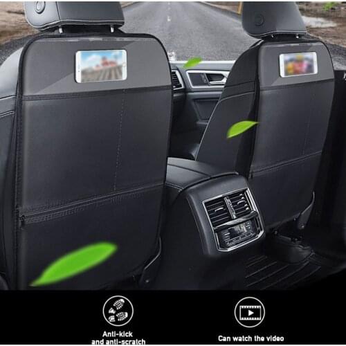 1PC/2PCS PU Leather Anti-Child-Kick Pad for Car Waterproof Seat Back Protector Cover Universal Auto Anti Mud Dirt Pads Car Decor