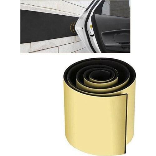 1pc Rubber Foam Black Car Bumper Guard Garage Parking Wall Strip 200x20cm Trim Strip Accessories Suitable For Most Cars