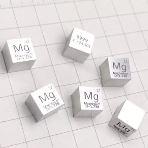 10mm 99.99% Magnesium Mg Cube Periodic Table Of Elements Cube Hand Made Science Educational DIY Crafts Display