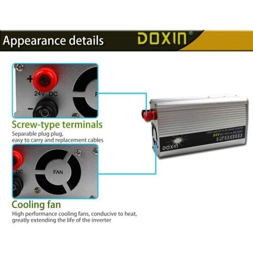 1200W 12V to 110V/ Car inverter Power Inverter 12V to 220V/ 24V to 220V/ Car sliver Car