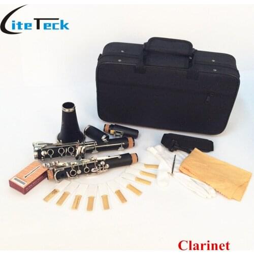 17 Key Bb Flat Soprano Clarinet Nickel Plating Exquisite Bakelite Clarinet Woodwind Instruments Musical Instruments