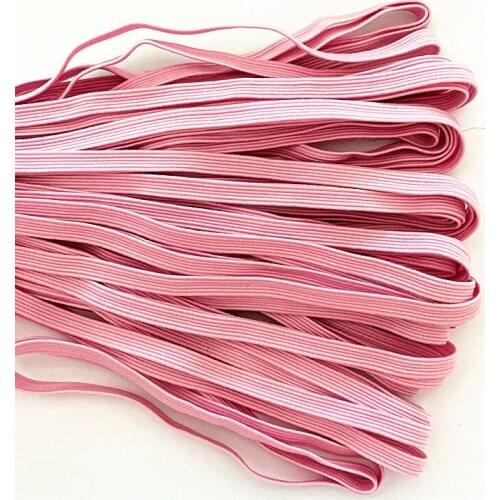 5-20 meters Light pink DIY Woven Elastic Sewing Ribbon Household Mask 6mm NHS Dress