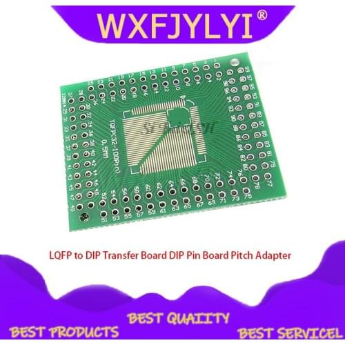 5PCS FQFP TQFP 32 44 64 80 100 LQFP to DIP Transfer Board DIP Pin Board Pitch Adapter