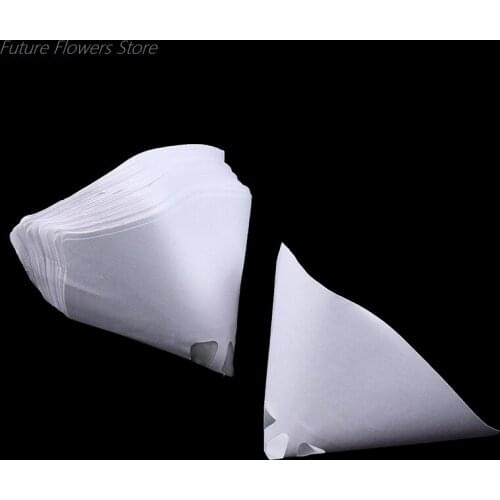 50PCs Conical Disposable 100 Mesh Paper Strainer Filter Purifying Cup Funnel