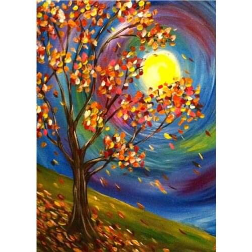 5D DIY full diamond embroidery "tree" diamond painting cross stitch abstract rhinestone mosaic decoration