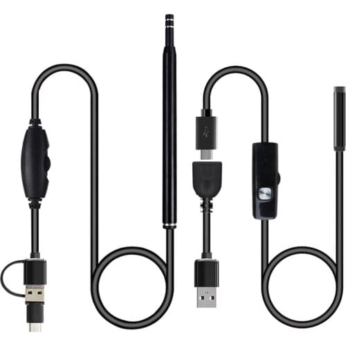 AN97 Mobile Phone OTG USB Endoscopy Camera 5.5mm/7mm Lens Waterproof 6 Adjustable LED Lights Inspection Endoscope