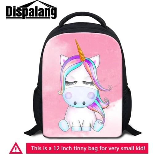 Dispalang Unicorn Backpack for Kindergarten Kids Girls Little Cartoon School Bag Small Book Bag for Preschooler Traveling Bags