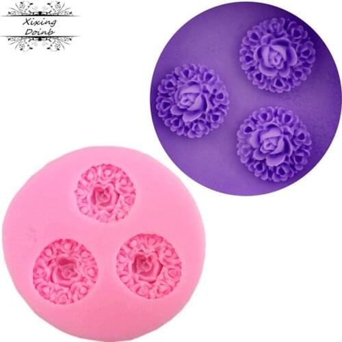 DIY mini flower shape silica gel mold silica gel shape soft candy cake chocolate cake decoration baking tool