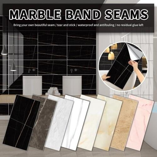 Home Decor Marble Seam Self-adhesive Wall Stickers Removable Waterproof Tile Wallpaper Thick Marble Contact Sticker Transfom